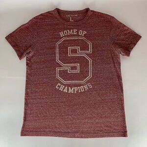 Stanford Cardinal NCAA Red College Vault Short Sleeve Crewneck Shirt Mens Large